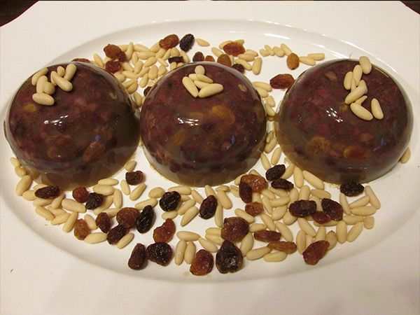 Budino di azuki e uva sultanina