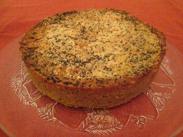 Torta salata di grano saraceno con verdure e semi